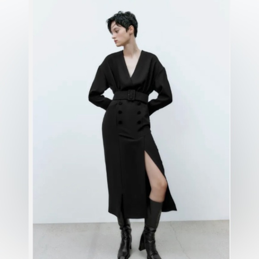 Zara belted dress NWT - Picture 1 of 9